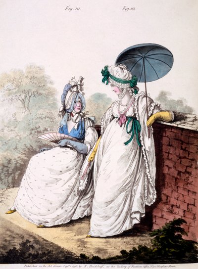 Bayan Sabah Elbisesi Moda Plakası, 1796 by English School