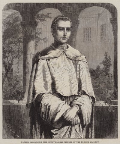 Peder Lacordaire, Fransız Akademisinin Yeni Seçilmiş Üyesi (gravür) by English School