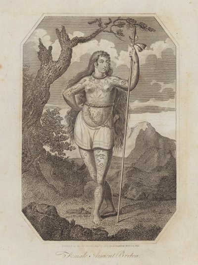 Kadın Antik Briton (gravür) by English School