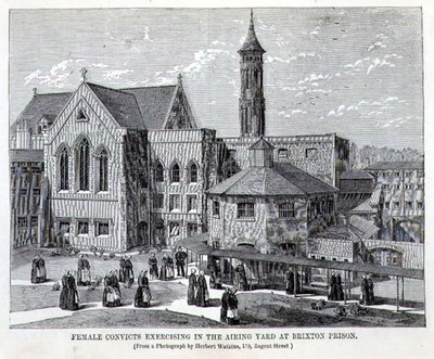 Brixton Hapishanesinin Havalandırma Bahçesinde Egzersiz Yapan Kadın Hükümlüler, Henry Mayhew (1812-87) ve John Binny