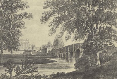 On Beş Kemerli Köprü, 1818 (gravür) by English School