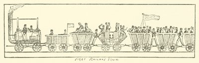 İlk Demiryolu Treni (gravür) by English School