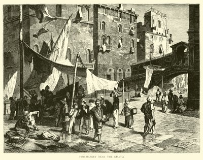 Rialto yakınlarındaki balık pazarı by English School