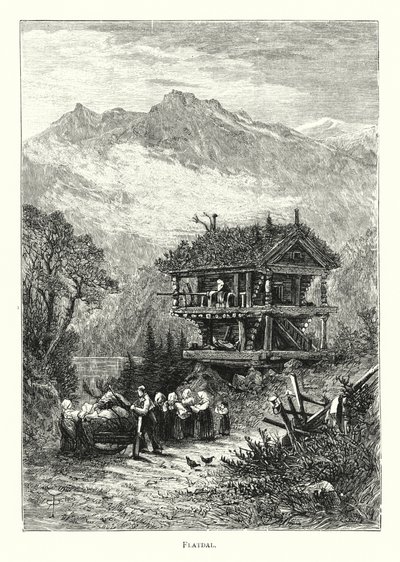 Flatdal (gravür) by English School