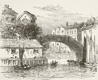 Fleet Bridge, 17. yüzyılda Londra, William Hickman Smith Aubrey (1858-1916) tarafından yayınlanan 