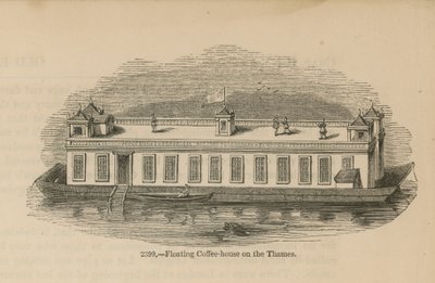 Thames'te yüzen kahve evi by English School