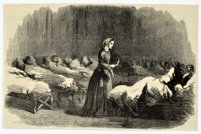 Barrack Hastanesinde Florence Nightingale, Üsküdar, 1855 by English School