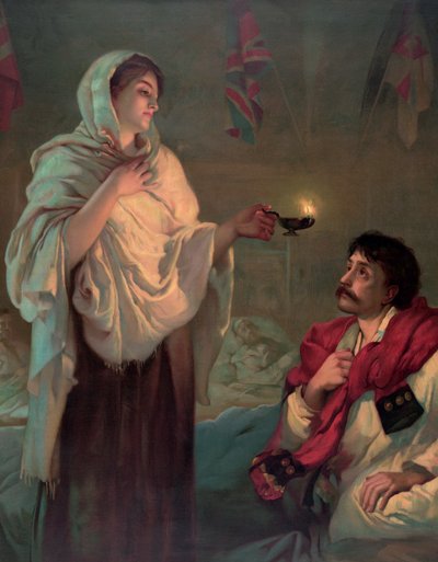Yağ Lambası ile Florance Nightingale by English School