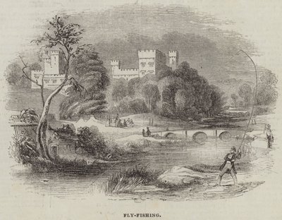 Fly-Fishing (gravür) by English School