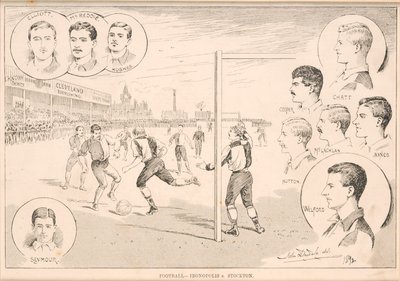 Futbol - Ironopolis - Stockton, 1892 by English School