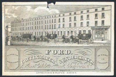Ford, tabut yapımcısı ve cenaze levazımatçısı, ticaret kartı by English School