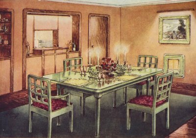 Resmi yemek odası (renkli taş) by English School