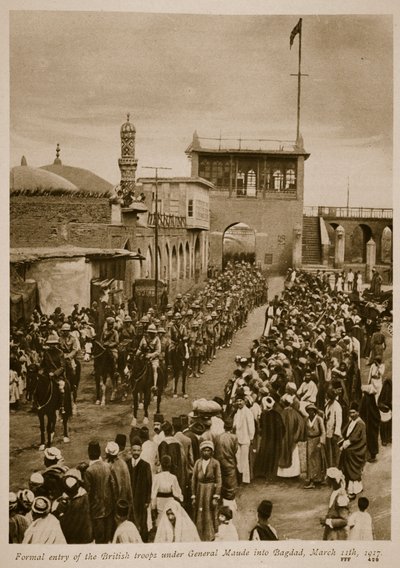 General Maude komutasındaki İngiliz birliklerinin Bağdat