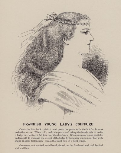 Frenk Genç Hanımının Saç Modeli (gravür) by English School