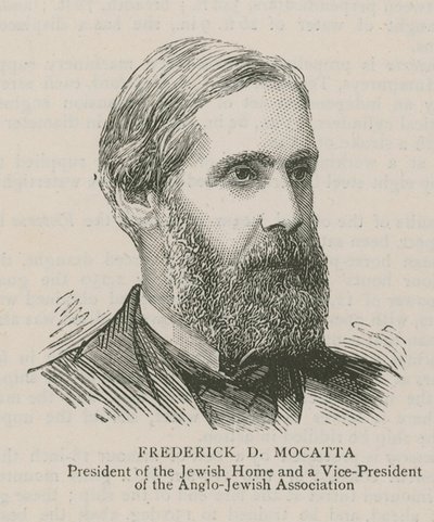 Yahudi Evi Başkanı ve Anglo-Yahudi Derneği Başkan Yardımcısı Frederick D Mocatta by English School