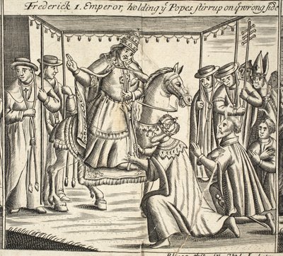 I. Frederick, İmparator, Papaların üzengisini yanlış tarafınızda tutuyor, John Foxe