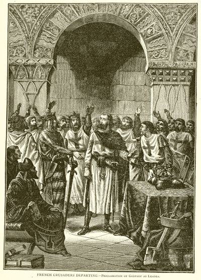 Fransız Haçlılar ayrılıyor.--Godfrey