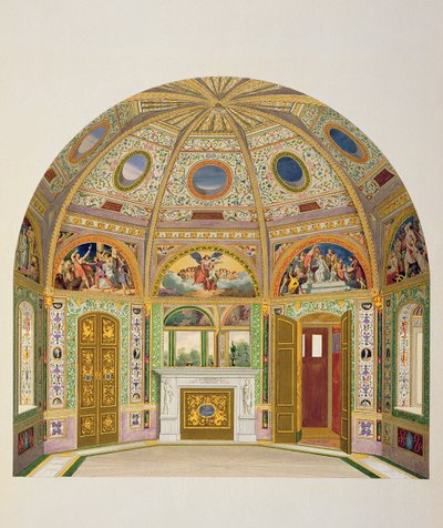 Ludwig Gruner (1801-82) ve Anna Brownell Jameson (1794-1) tarafından Buckingham Sarayı Arazisindeki Bahçe Köşkünün Süslemelerinden Buckingham Sarayı Yazlık Evi