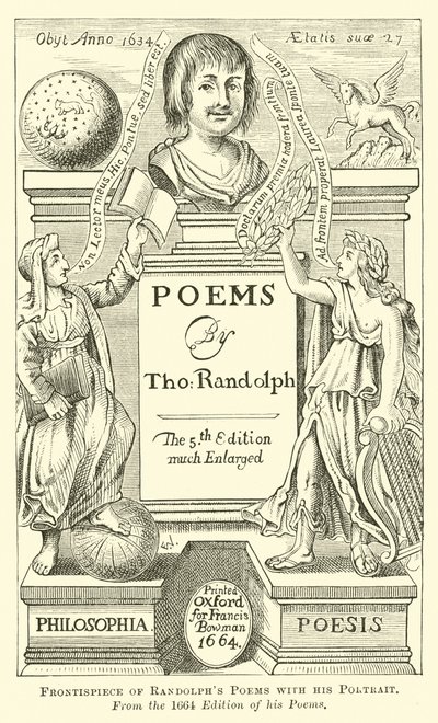 Portresi ile Randolphs Şiirlerinin Cephesi by English School