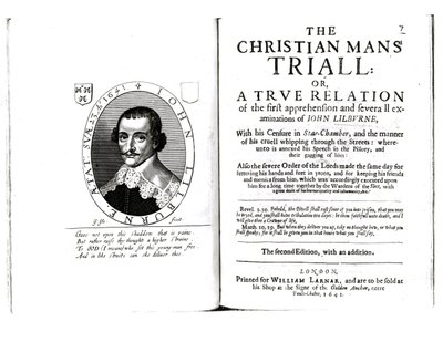John Lilburne (c.1614-57) 1641 tarafından yazılan The Christian Mans Trial