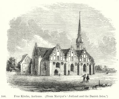 Frue Kirche, Aarhuus (gravür) by English School