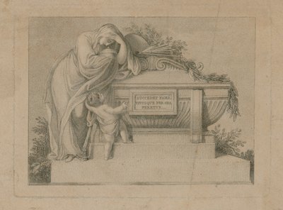 Sir Joshua Reynolds için cenaze bileti, 3 Mart 1792 by English School