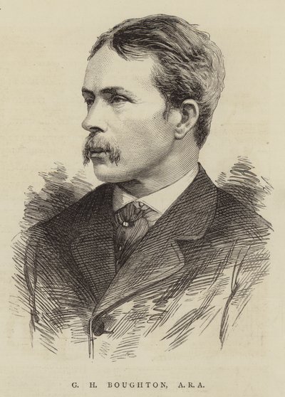 G H Boughton, ARA (gravür) by English School