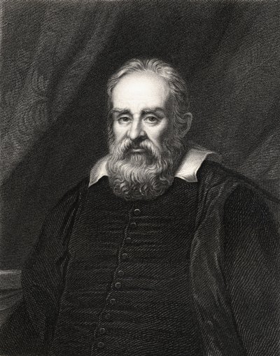 Galileo Galilei (1564-1642), Portreler Galerisi'nden, 1833'te yayınlandı by English School