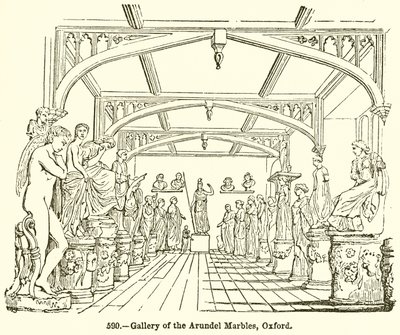 Arundel Mermerleri Galerisi, Oxford (gravür) by English School