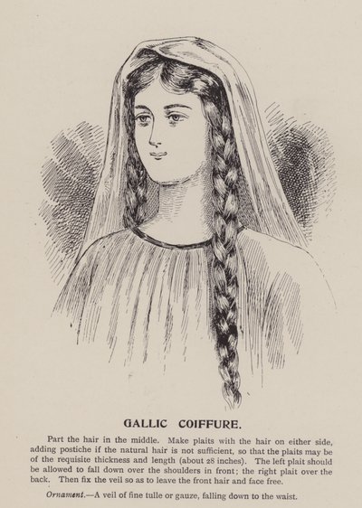 Gallic Coiffure (gravür) by English School