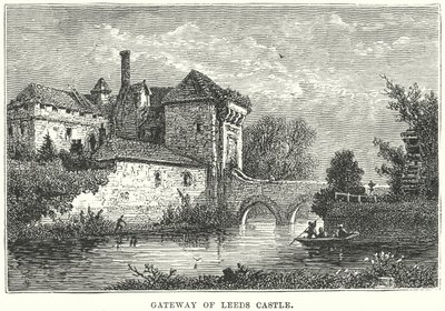 Leeds Kalesi Geçidi (gravür) by English School