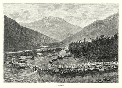 Gausta (gravür) by English School