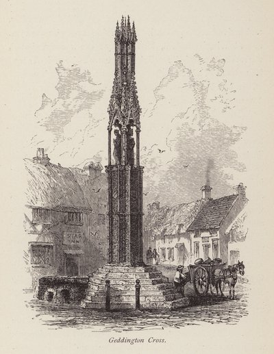 Geddington Haçı (gravür) by English School
