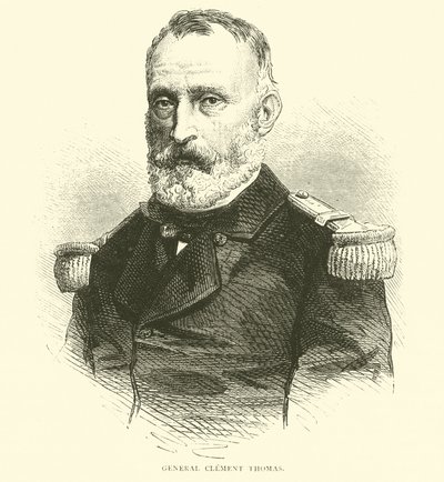 General Clement Thomas, Mart 1871 by English School