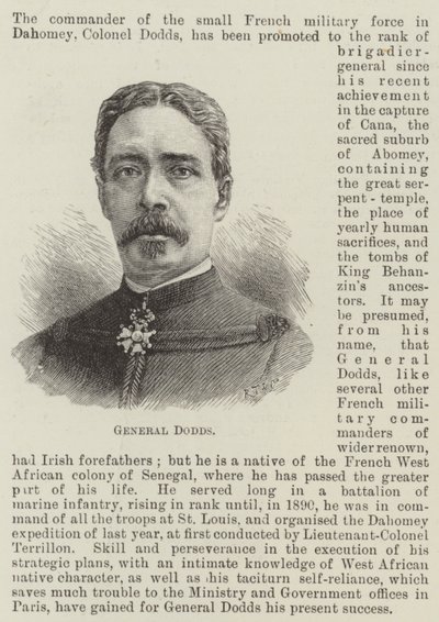 General Dodds (gravür) by English School