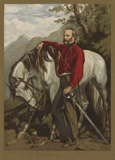 General Garibaldi (renkli lito) by English School