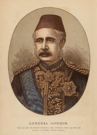 General Gordon (renkli gravür) by English School
