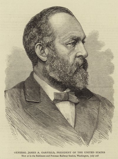 General James A Garfield, Amerika Birleşik Devletleri Başkanı (Gravür) by English School