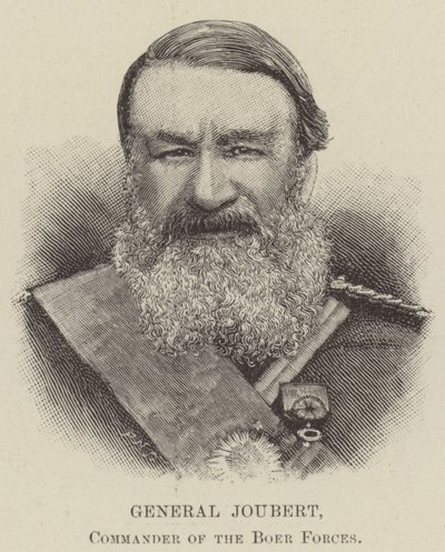 General Joubert, Boer Kuvvetleri Komutanı (gravür) by English School