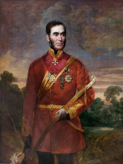 General Sir Richard Dacres (tuval üzerine yağlı boya) by English School