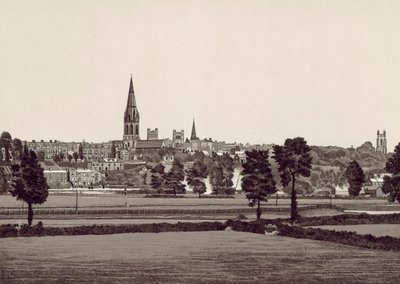 Exeter#39;in Genel Görünümü (litho) by English School