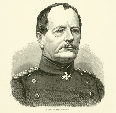General Von Werder, Eylül 1870 by English School