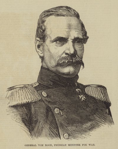 General von Roon, Prusya Savaş Bakanı (gravür) by English School