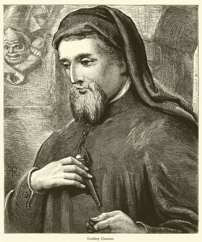 Geoffrey Chaucer (gravür) by English School