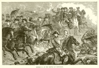 George II, Dettingen savaşında by English School