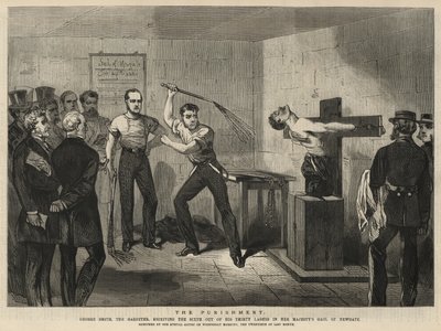 Garotter George Smith, otuz kırbacından altıncısını alıyor by English School