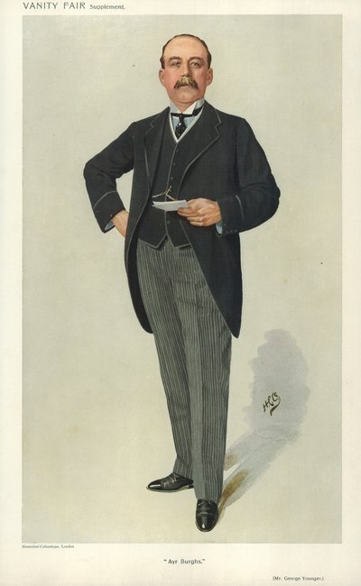 George Younger, Ayr Burghs, 6 Ocak 1910, Vanity Fair karikatürü by English School