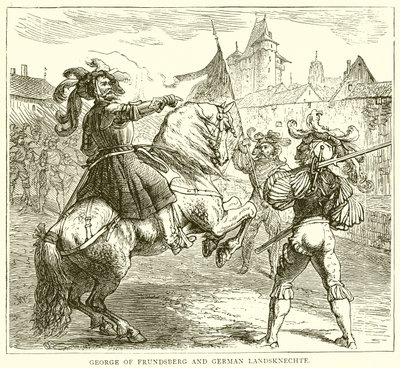 Frundsberg'li George ve Alman Landsknechte by English School