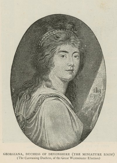 Georgiana, Devonshire Düşesi by English School