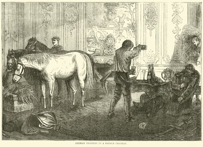 Bir Fransız Şatosunda Alman askerleri, Eylül 1870 by English School